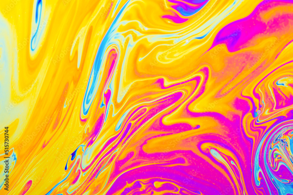 Wall mural psychedelic multicolored background abstract. rainbow colors. patterns background. photo macro shot 