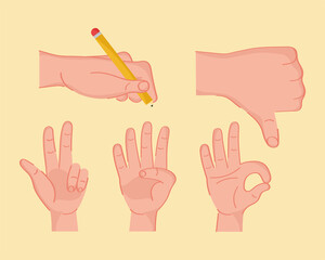 five left hands icons