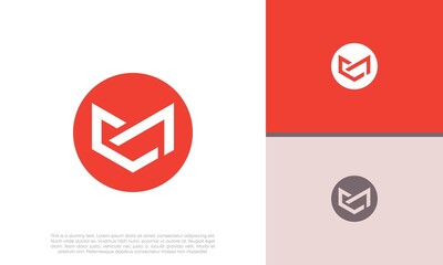 Initials M logo design. Initial Letter Logo.	