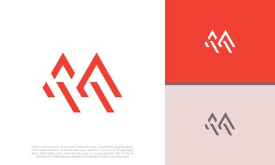 Initials M logo design. Initial Letter Logo.