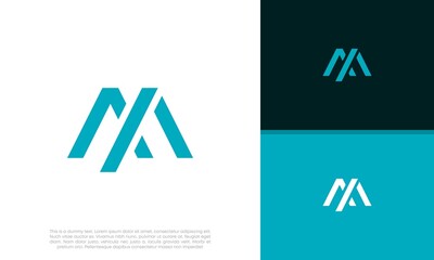 Initials M logo design. Initial Letter Logo.	