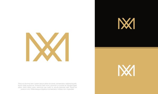 Initials M. MX logo design. Initial Letter Logo.	