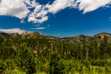View from the Needles Highway in Summer, Custer State Park, South Dakota