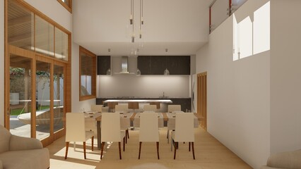Art deco interior, luxurious furnishings