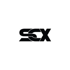 SCX letter monogram logo design vector