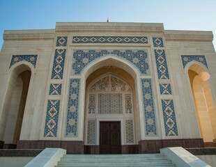Fototapeta na wymiar The Babur museum facade in Andijan.