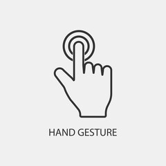  hand gestures touchscreen vector icon illustration sign