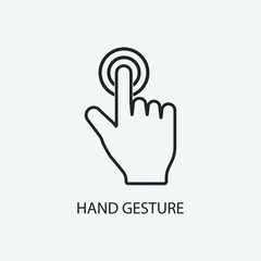 Obraz premium hand gestures touchscreen vector icon illustration sign