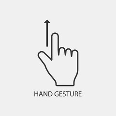  hand gestures touchscreen vector icon illustration sign