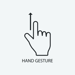  hand gestures touchscreen vector icon illustration sign