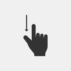  hand gestures touchscreen vector icon illustration sign