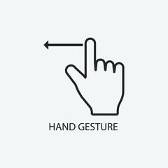 hand gestures touchscreen vector icon illustration sign 