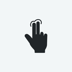 Obraz premium hand gestures touchscreen vector icon illustration sign 
