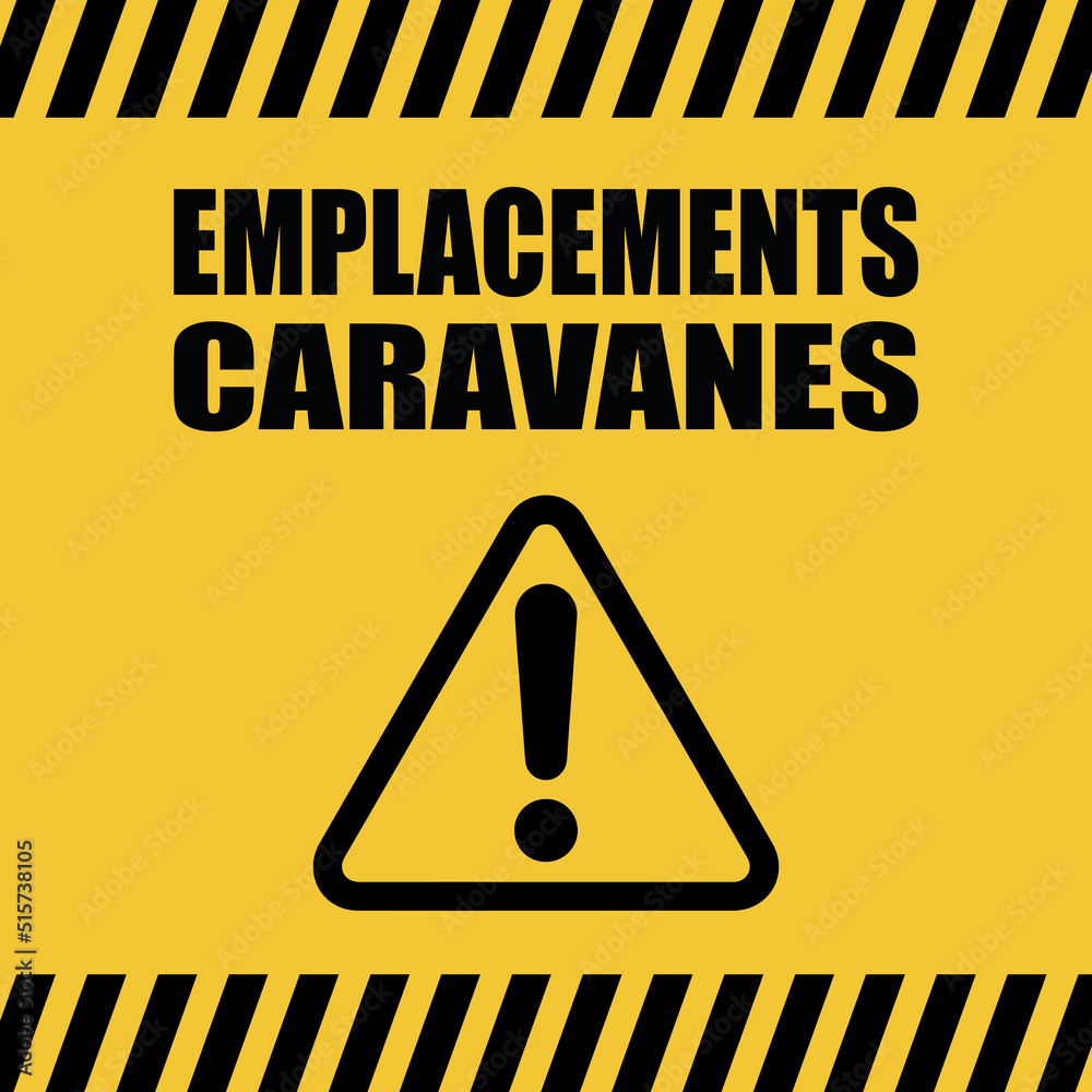 Poster Logo emplacements caravanes.