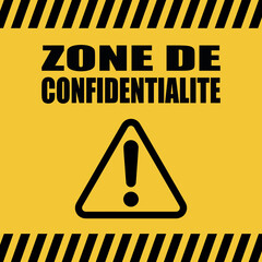 Obraz premium Logo zone de confidentialité.