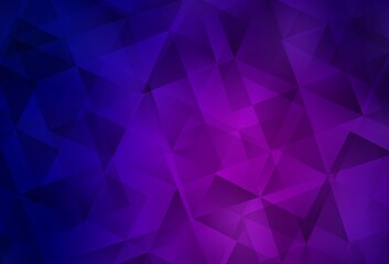 Dark Purple, Pink vector abstract polygonal pattern.