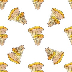 Autumn mood. Illustration in hand draw style. Seamless pattern