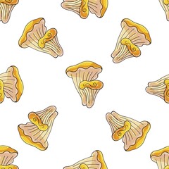 Autumn mood. Illustration in hand draw style. Seamless pattern