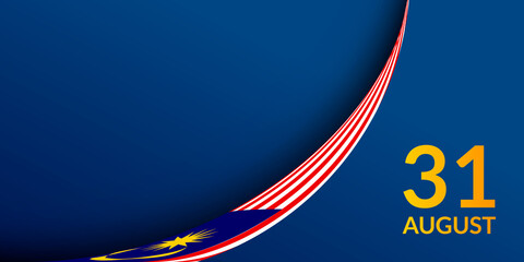 Malaysia Independence Day background for presentation and banner design