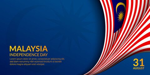 Malaysia Independence Day background for presentation and banner design