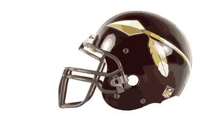 American football helmet isolated on white background