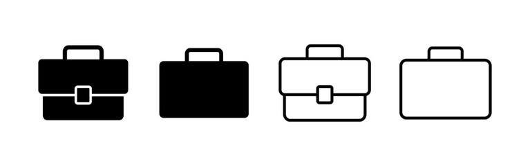 Briefcase icon vector. suitcase sign and symbol. luggage symbol.