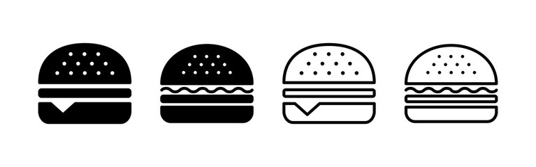 Burger icon vector. burger sign and symbol. hamburger