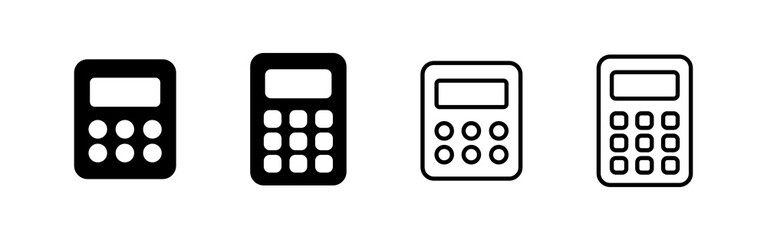 Calculator icon vector. Accounting calculator sign and symbol.