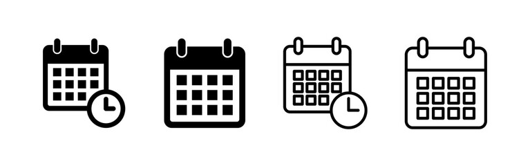 Calendar icon vector. Calender sign and symbol. Schedule icon symbol