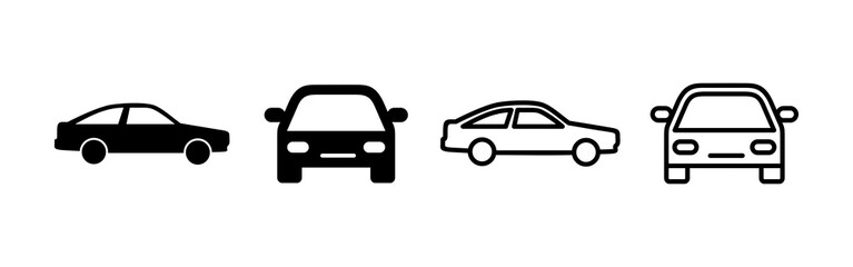 Car icon vector. car sign and symbol. small sedan