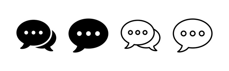 Chat icon vector. speech bubble sign and symbol. comment icon. message