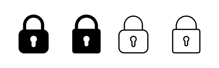 Lock icon vector. Padlock sign and symbol. Encryption icon. Security symbol