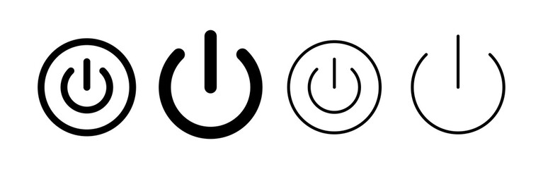 Power icon vector. Power Switch sign and symbol. Electric power