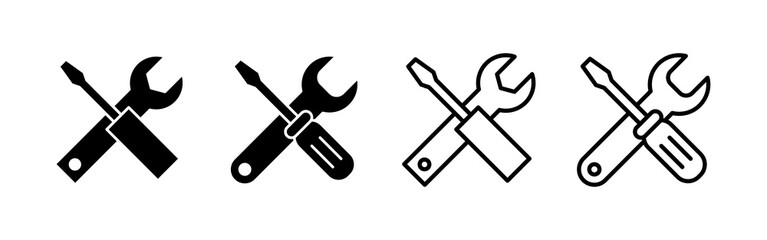 Repair tools icon vector. tool sign and symbol. vectorting icon. Wrench and screwdriver. Service