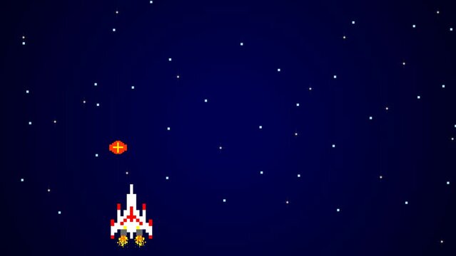 Spaceship, 8-bit destroys and picks up items