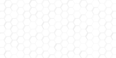 white abstract background with futuristic style and hexagon pattern