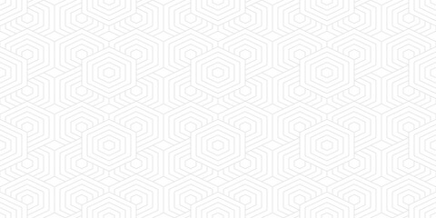 white abstract background with futuristic style and hexagon pattern