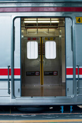train carriage door open