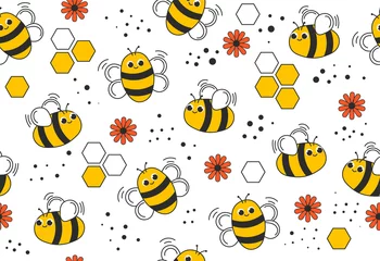 Bee seamles pattern