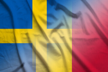 Sweden and Chad political flag international contract CHL SWE