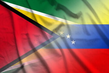 Guyana and Venezuela state flag international negotiation VEN GUY