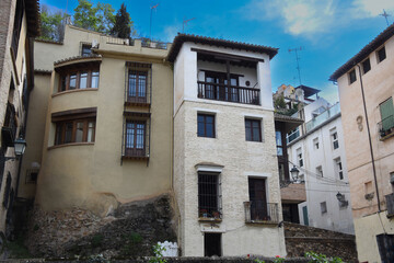 Architecture details of the Town of Granada in Andalusia, Spain