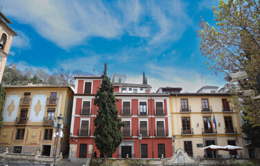 Architecture details of the Town of Granada in Andalusia, Spain