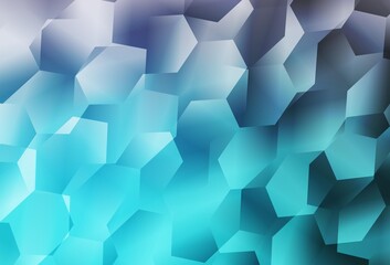Light Pink, Blue vector background with set of hexagons.