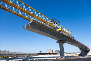 Highway ramp under construction, Miami, Florida, USA