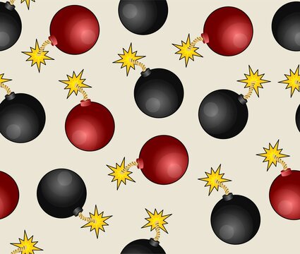 Seamless repeating bomb pattern