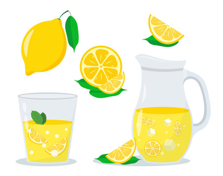 Set of different types of lemon