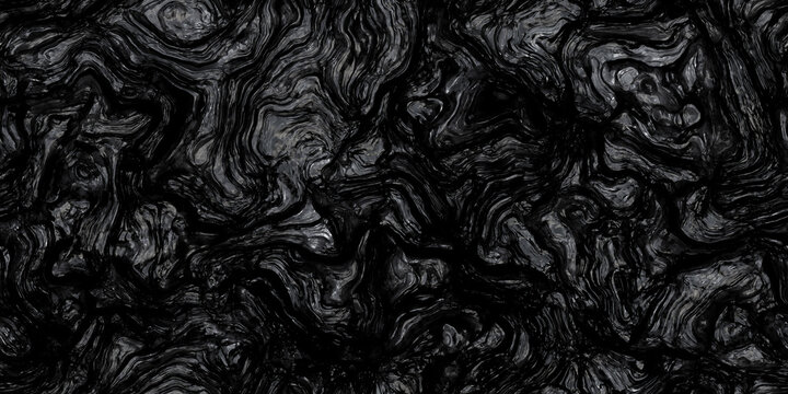 Seamless luxurious rough raw black lava rock background texture. Tileable natural dragon stone or obsidian cave wall repeat pattern. Luxury concept wallpaper backdrop. High resolution 3D rendering..