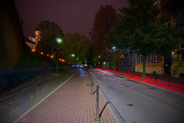 A wonderful panorama of Wavel Night (Kracow)