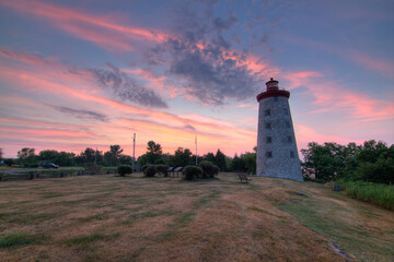 Fototapeta na wymiar lighthouse with sunset